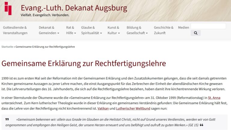 Gemeinsame Erklärung zur Rechtfertigungslehre zwischen Lutherischem Weltbund und Römisch-katholische Kirche