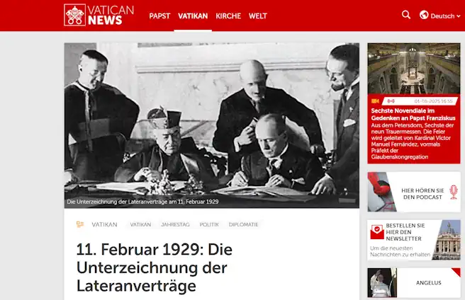 Wiederauferstehung des Vatikan - Die Unterzeichnung der Lateranverträge