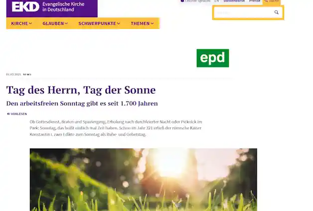 Den arbeitsfreien Sonntag (Sonntagsgesetz) gibt es seit 1.700 Jahren