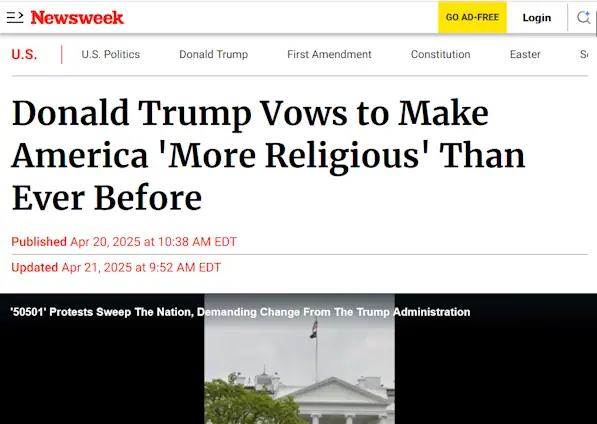 Donald Trump schwört, Amerika „religiöser als jemals zuvor“ zu machen.