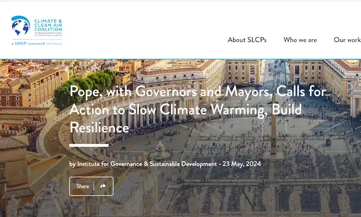 Papst fordert mit Politikern entschlossenes Handeln gegen den Klimawandel und für globale Resilienz