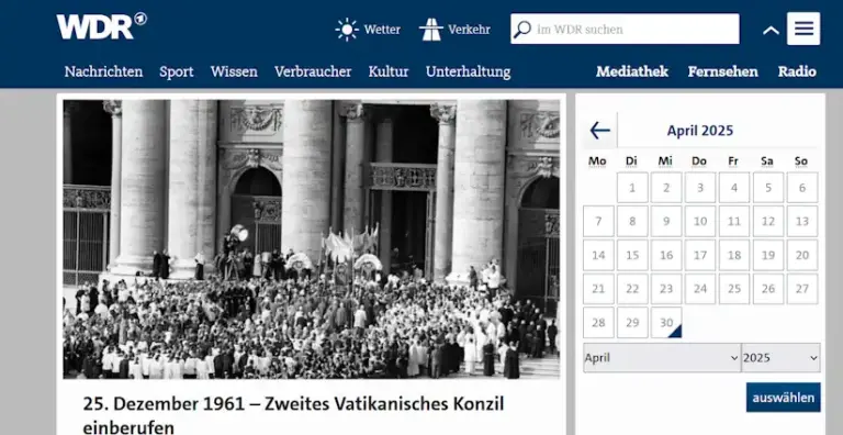 Beginn des zweiten vatikanischen Konzils